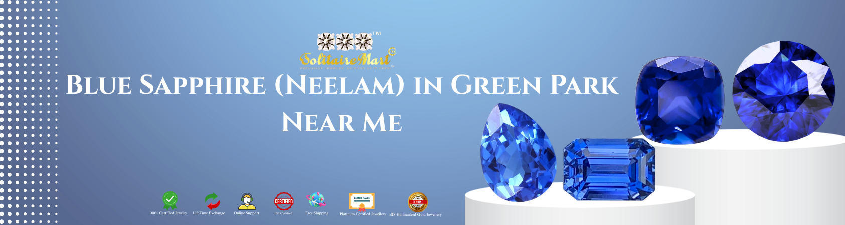 Blue Sapphire (Neelam) in Green Park Near Me