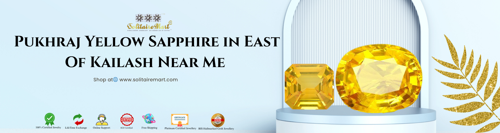 Pukhraj Yellow Sapphire in East Of Kailash Near Me