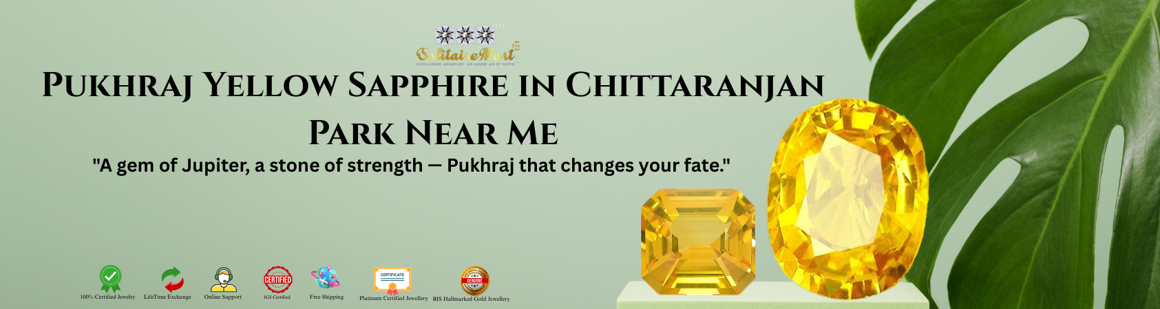 Pukhraj Yellow Sapphire in Chittaranjan Park Near Me