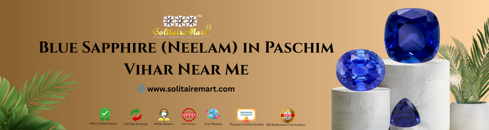 Blue Sapphire (Neelam) in Paschim Vihar Near Me