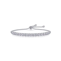 Silver Adjustable Moissanite Bracelets