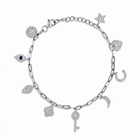 Custom Lab Diamonds Charm Bracelets