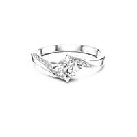 Silver Custom Moissanite Engagement Rings