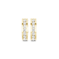 Lab Diamond Diamond Huggie Earrings