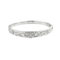 Custom Lab Diamonds Engraved Bangles