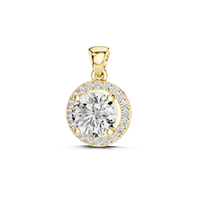 Lab Diamond Halo Diamond Pendants