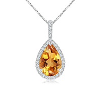 Gemstone Halo Pendants