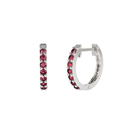 Gemstone Hoop Earrings