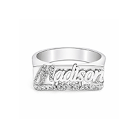 Custom Lab Diamonds Name Rings