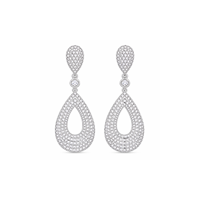 Silver Pave Earrings