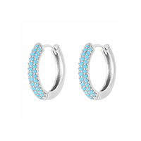 Gemstone Pave Earrings