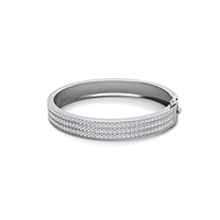 Silver Pave Moissanite Bracelets