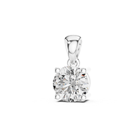 Silver Pendants Solitaire Moissanite Pendants