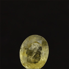 0.59 Carat (0.65 Ratti) Natural Burma Yellow Sapphire - IGI/GTL Certified Oval-Shaped Gemstone