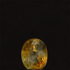 0.6 Carat (0.66 Ratti) Natural Burma Yellow Sapphire - IGI/GTL Certified Oval-Shaped Gemstone