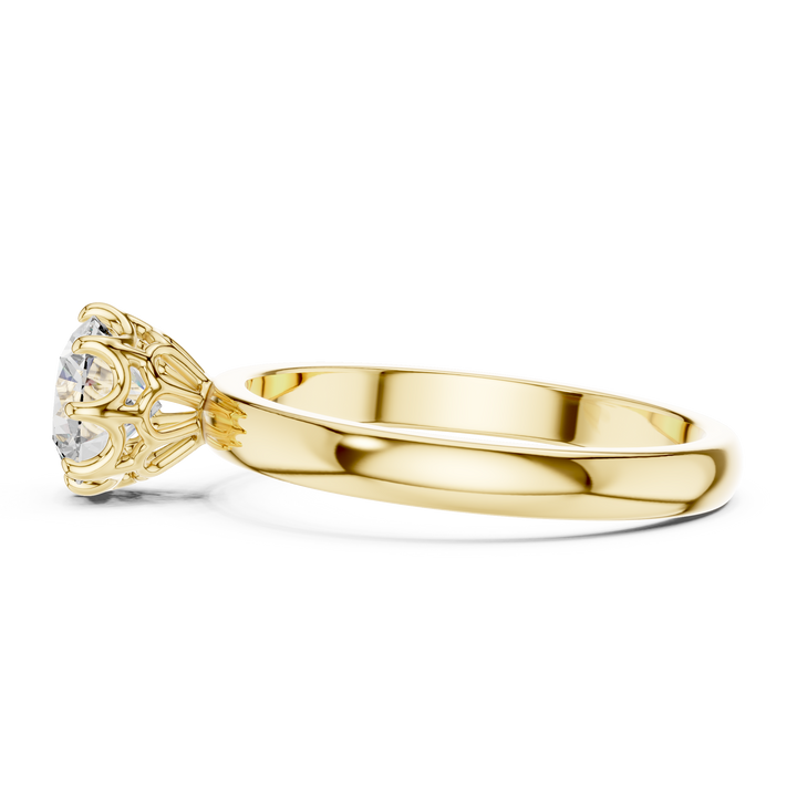 1 Ct Lab Grown Diamond Solitaire Ring in 14K Yellow Gold