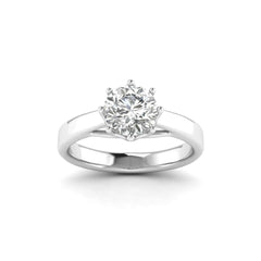 1.00 Carat 8-Prong Lab Grown Diamond Ring in 14K White Gold