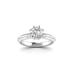 1.00 Carat 8-Prong Lab Grown Diamond Ring in 14K White Gold