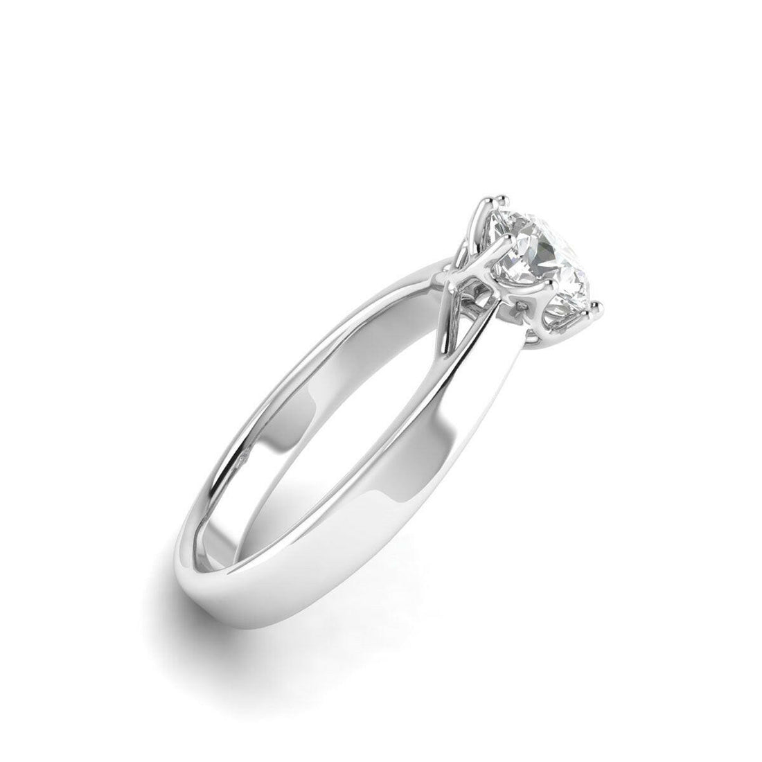 1.00 Carat 8-Prong Lab Grown Diamond Ring in 14K White Gold.