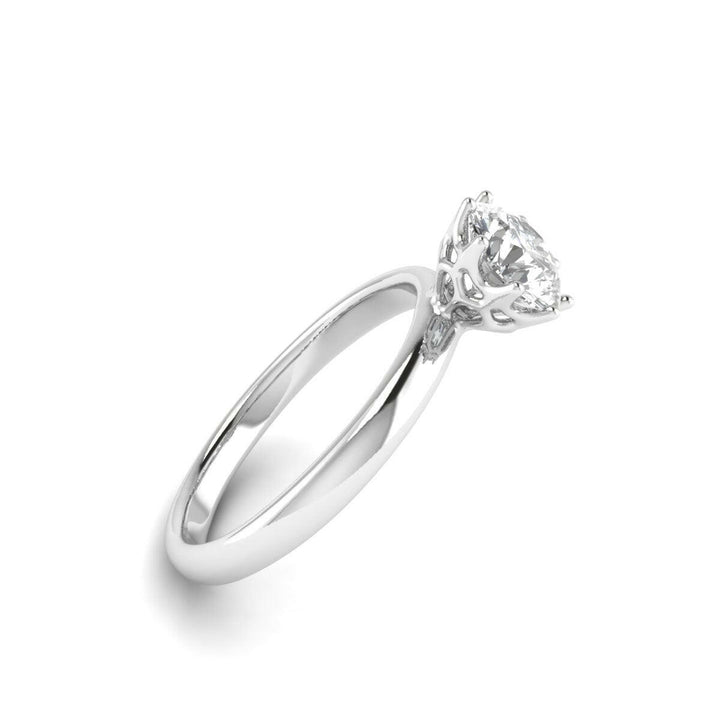 1.00 Carat 8-Prong Lab Grown Diamond Ring in 14K White Gold.