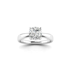 1.00 Carat Round Lab Grown Diamond 4-Prong Ring in White Gold
