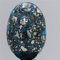 10.25 carat 11.28 ratti IGI-GTL certified AAA+ Quality Blue with golden Bisbee oval Turquoise (Firoza) Stone