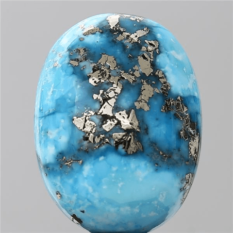 carat ratti IGI-GTL certified AAA+ Quality Blue with golden  Bisbee oval Turquoise (Firoza) Stone