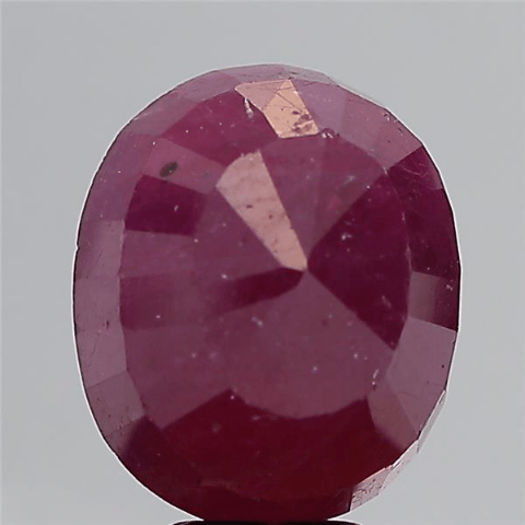 11.48 Carat 12.63 Ratti Natural IGL Certified Mozambique Oval shape Purplish-red Ruby Gemstone.