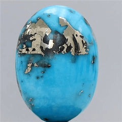 11.68 carat 13 ratti IGI-GTL certified AAA+ Quality Blue with golden Bisbee oval Turquoise (Firoza) Stone