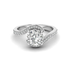 1.30ct Round Lab Grown Diamond in 14k White Gold Setting