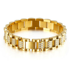 14k gold studded 10 carat lab grown diamond watch bracelet super exclusive design