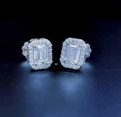 14 k gold studded 4 carat diamond studs for Unisex