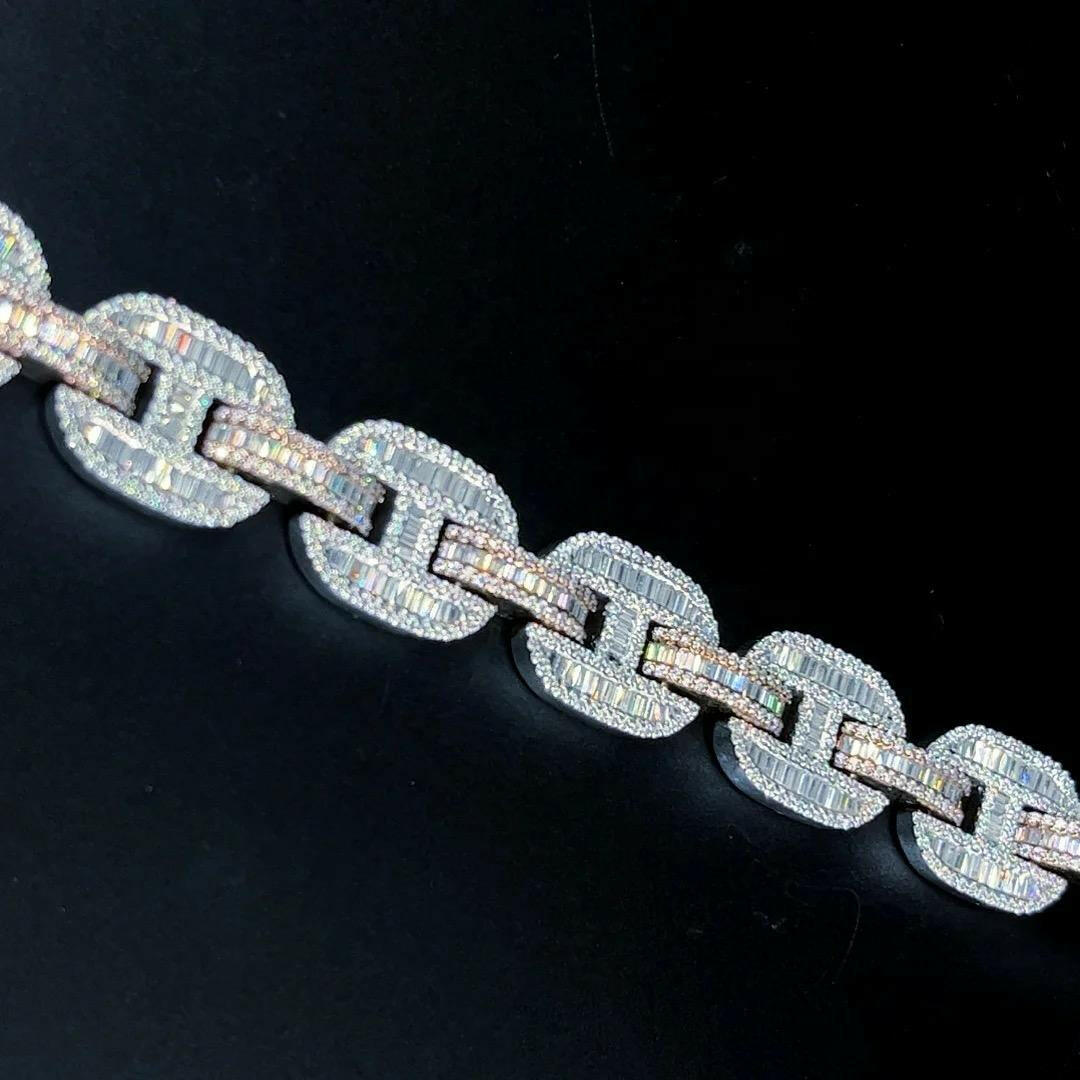 14 k gold studded bugget and round shape super exclusive bracelet for men.