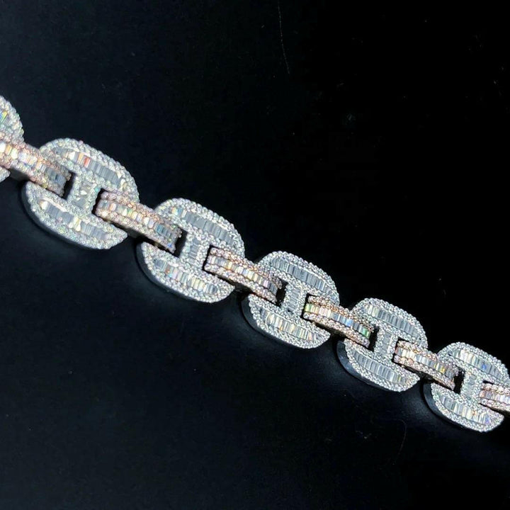 14 k gold studded bugget and round shape super exclusive bracelet for men.