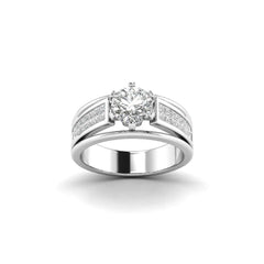 1.41ct Round Lab Grown Diamond Ring In 14K White Gold A True Marvel