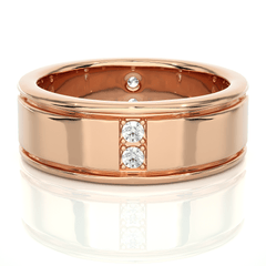 14k rose gold ring with 0.28ct natural diamond