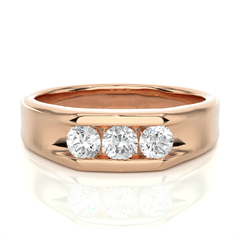 14k rose gold ring with 0.52ct natural diamond