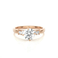14K rose gold ring with 0.69ct natural diamond