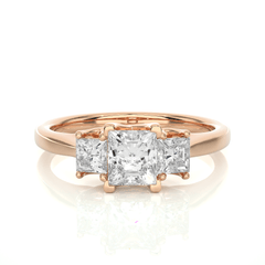 14K rose gold ring with 0.96ct natural diamond