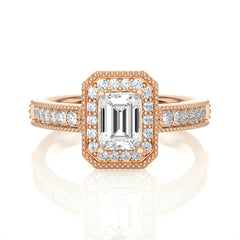 14K rose gold ring with 1.06ct natural diamond
