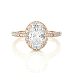 14K rose gold ring with 1.261ct natural diamond