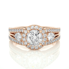 14K rose gold ring with 1.43ct natural diamond