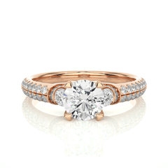 14K rose gold ring with 1.44ct natural diamond