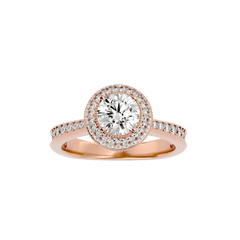 14K rose gold ring with 1.59ct natural diamond