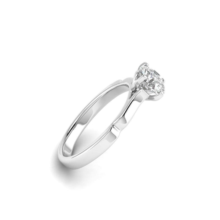 14K White Gold 4-Prong Ring with a 1.00 Carat Lab Grown Diamond.