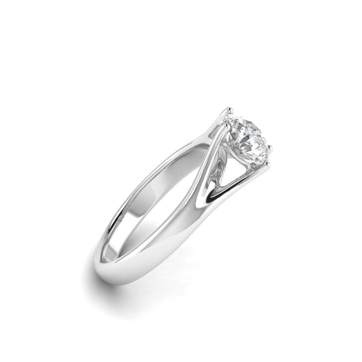 14K White Gold 4-Prong Ring with a 1.00 Carat Lab Grown Diamond.