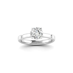 14K White Gold 4-Prong Ring with a 1.00 Carat Lab Grown Diamond