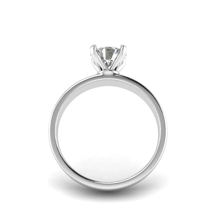 14K White Gold 4-Prong Ring with a Dazzling 1.00 Carat Lab Grown Diamond.