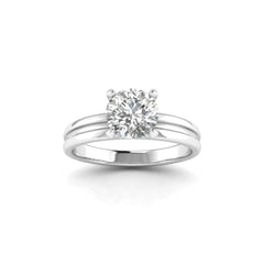 14K White Gold 4-Prong Ring with a Dazzling 1.00 Carat Lab Grown Diamond