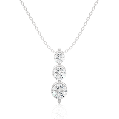 14K white gold pendant with 0.84ct natural diamond